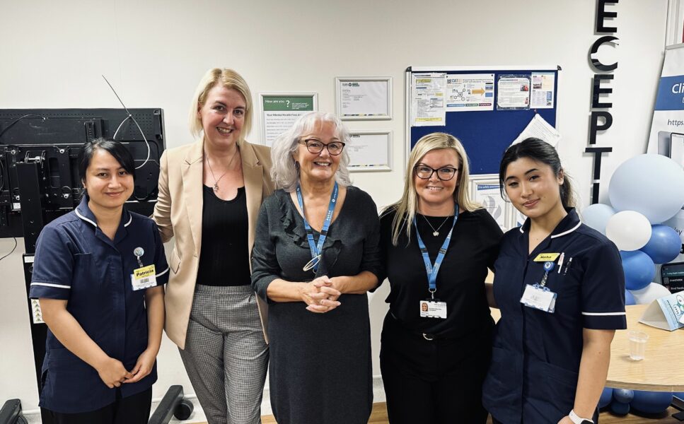 Claire Haque and Alcohol specialist nurses stood for photo