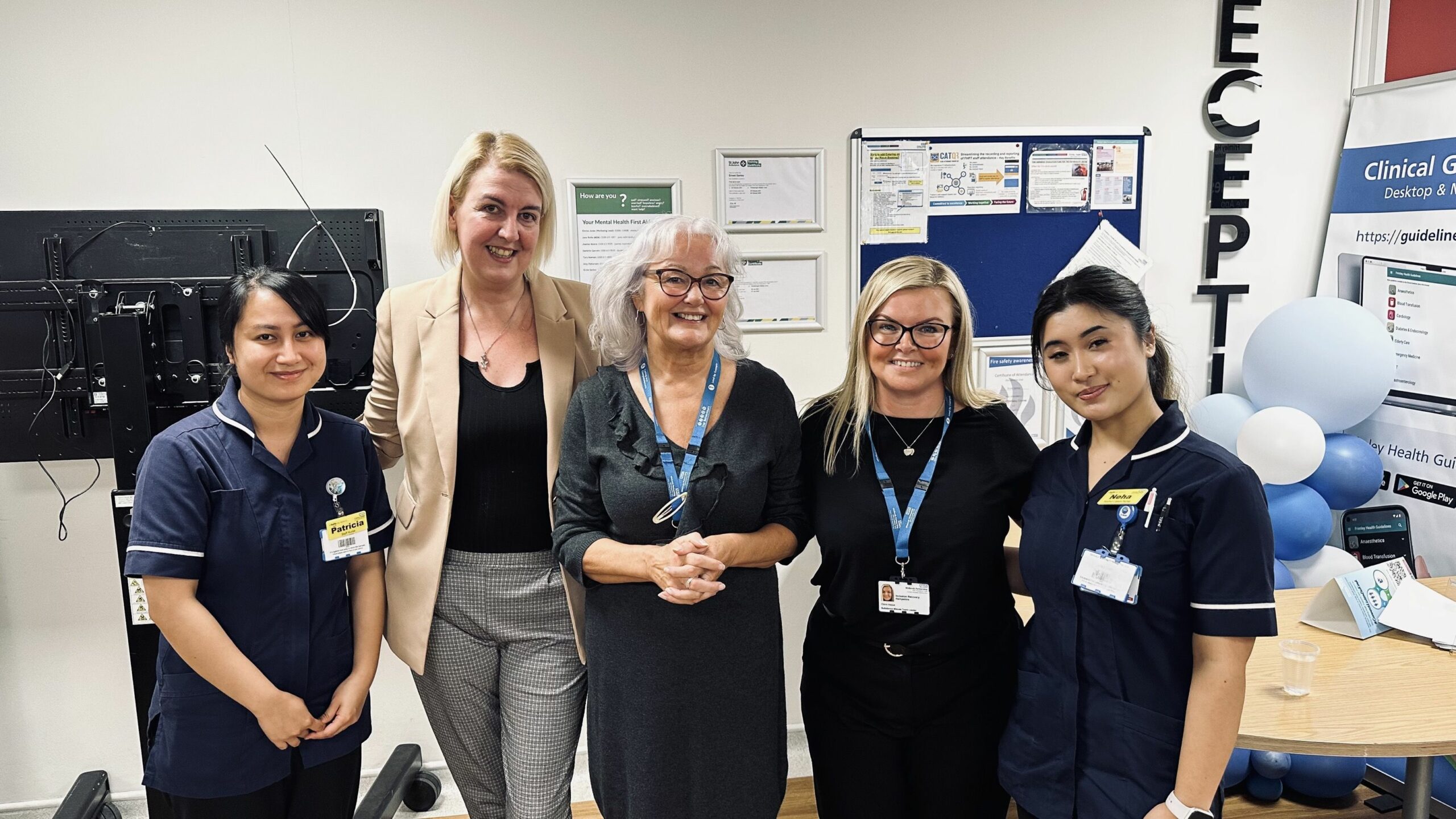 Claire Haque and Alcohol specialist nurses stood for photo